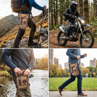 Riñonera de Tela para Mujer - Bolsa de Muslo Multibolsillo para Moto, Senderismo y Viajes