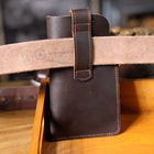 Riñonera Deportiva de Cuero Vintage para Hombre - Bolsa para Teléfono y Cartera