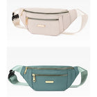 Riñonera Deportiva para Mujer - Bolsa de Cintura de Poliéster, Unicolor, Cruzada