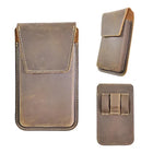 Riñonera Deportiva de Cuero Vintage - Bolsa Grande con Funda para Móvil