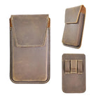 Riñonera de Cuero Vintage para Hombre - Bolso de Piel Grande y Elegante