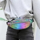 Riñonera Deportiva Impermeable Holográfica - Bolsa de Cintura para Senderismo, Ciclismo y Running