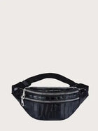 Riñonera Deportiva Unisex de Cuero de Cocodrilo - Bandolera y Cangurera para Viaje y Trabajo