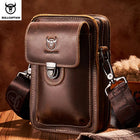 Riñonera Deportiva de Cuero Crazy Horse - Pequeña Bolsa Bandolera para Teléfono
