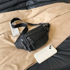 Riñonera de Piel Multifunción: Bolso Cintura Cuadrado, Bandolera y Funda para Móvil