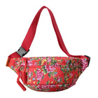 Riñonera Deportiva Mujer con Flores - Bolsa de Nylon para Entrenar