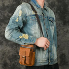 Riñonera Deportiva Hombre Piel Genuina - Bolso Bandolera Móvil