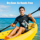 Riñonera Deportiva Impermeable con Triple Cremallera y Compartimento Transparente para Teléfono y Pasaporte