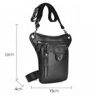 Riñonera de Cuero Vintage para Mujer - Bolsa Multifuncional de Cintura y Pierna para Moto