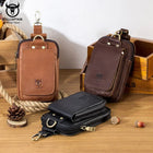Riñonera de Cuero Unisex - Bolso de Piel de Vestir Mini