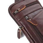 Riñonera Deportiva de Cuero para Hombre - Bolsa Pequeña Cruzada