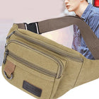 Riñonera Deportiva de Lona para Hombre y Mujer - Bolsa de Cintura Moderna para Viajes y Teléfono