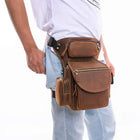 Riñonera Deportiva de Cuero Genuino - Bolsa Cruzada Multifuncional para Hombre