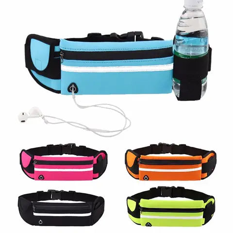 Riñonera Deportiva Multifuncional: Bolsa de Cintura, Pecho o Hombro para Agua y Accesorios