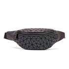 Riñonera Deportiva Luminosa Geométrica - Bolsa de Cintura Ligera para Hombre y Mujer