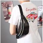 Riñonera Deportiva Mujer con Estampado Láser - Bolsa de Cintura para Correr, Viajar y Uso Diario