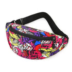 Riñonera Deportiva Impermeable con Estampado Floral - Bolsa de Cintura Grande y Portátil para Viajes y Deporte