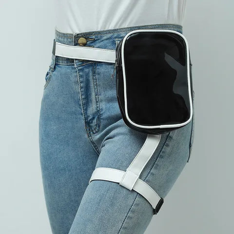 Riñonera Deportiva Mujer Negra - Bolsa de Cintura para Moto y Uso Diario