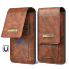 Riñonera Deportiva Crazy Horse - Doble Compartimento, Vertical para Teléfono, Ideal para Senderismo y Viajes