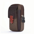 Riñonera Deportiva Hombre - Bolsa Pequeña de Lona para Teléfono 4 Pulgadas