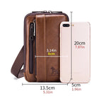 Riñonera de Cuero para Hombre - Bolso de Piel de Vestir Elegante