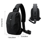 Riñonera de Viaje para Hombre MOYYI - Bolso Bandolera de Nylon Impermeable Antirrobo con Correa Ajustable