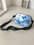 Riñonera Deportiva Ajustable con Estampado de Mariposa - Bolsa de Cintura para Correr