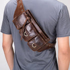Riñonera Deportiva de Cuero Vintage - Impermeable, Resistente y de Gran Capacidad