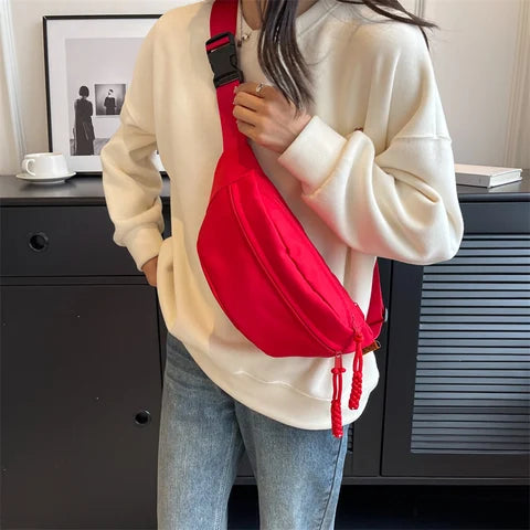 Riñonera Deportiva Unisex de Lona - Bolsa Pechera Urbana Moderna
