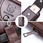 Riñonera Táctica de Cuero para Hombre - Bolsa de Cintura Militar con Sistema MOLLE
