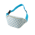 Riñonera Deportiva de Viaje con Estampado de Cuadros - Bolsa Ajustable y Portátil