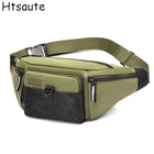 Riñonera Deportiva Hombre - Bolsa Táctica de Lona para Viaje, Senderismo y Camping