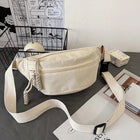 Riñonera Deportiva de Pana para Mujer - Bolsa de Cintura, Bandolera y Pechera