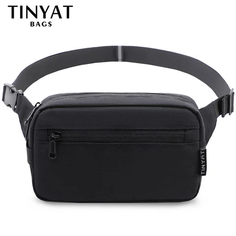 Riñonera Deportiva Impermeable Negra - Bolsa de Cintura para Teléfono y Cartera