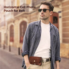 Riñonera Deportiva de Cuero Italiano para Hombre - Bolsa de Cintura con Doble Bolsillo para iPhone 16 Pro Max