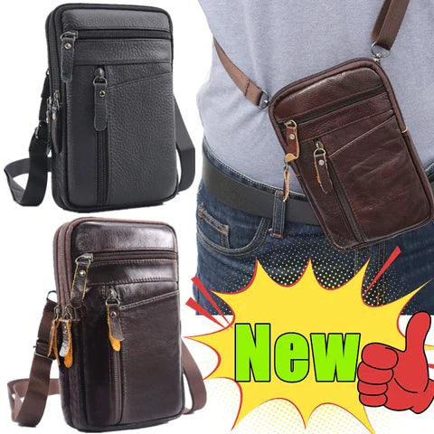 Riñonera Deportiva para Hombre - Bolsa de Cintura Multifuncional con Compartimento para Móvil