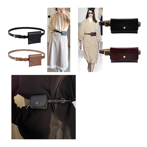 Riñonera Deportiva Elegante de Cuero para Mujer - Bolso de Hombro, Cintura y Clutch