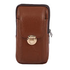 Riñonera Deportiva de Cuero Genuino - Bolsa Portátil para Hombre, Viajes y Uso Diario