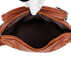 Riñonera Deportiva Retro de Cuero Suave para Mujer