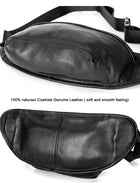 Riñonera Táctica de Cuero Genuino para Hombre - Bolso de Cintura Moderno y Resistente