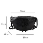 Riñonera Deportiva de Cuero Suave para Mujer - Bolso Cruzado y Bandolera