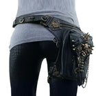 Riñonera Deportiva Vintage Retro Medieval de Cuero - Estilo Steampunk y Gótico para Moto