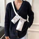 Riñonera Deportiva Mujer - Bolso de Cintura de Piel Sintética, Diseño Invernal, Cartera para Teléfono