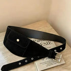 Riñonera Deportiva Mujer: Bolsa de Cintura Ancha Estilo Coreano Retro