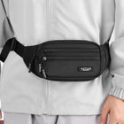 Riñonera Deportiva Oxford Negra - Bolsa de Cintura para Hombre