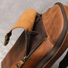Riñonera de Cuero Genuino Crazy Horse para Hombre - Bolso Bandolera Vintage Retro, Compatible con iPad 7.9 Pulgadas
