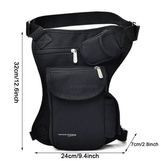 Riñonera de Pierna para Moto y Motoristas - Bolso Lateral Ajustable