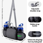 Riñonera Deportiva para Mujer con Portabotellas - Cinturón Lumbar para Senderismo, Running y Camping