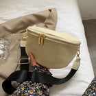 Riñonera Deportiva Mujer - Bolso de Cintura de Piel Sintética Suave, Diseño Simple y Elegante