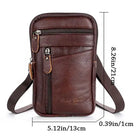Riñonera Deportiva de Cuero para Hombre - Bolsa Pequeña Cruzada